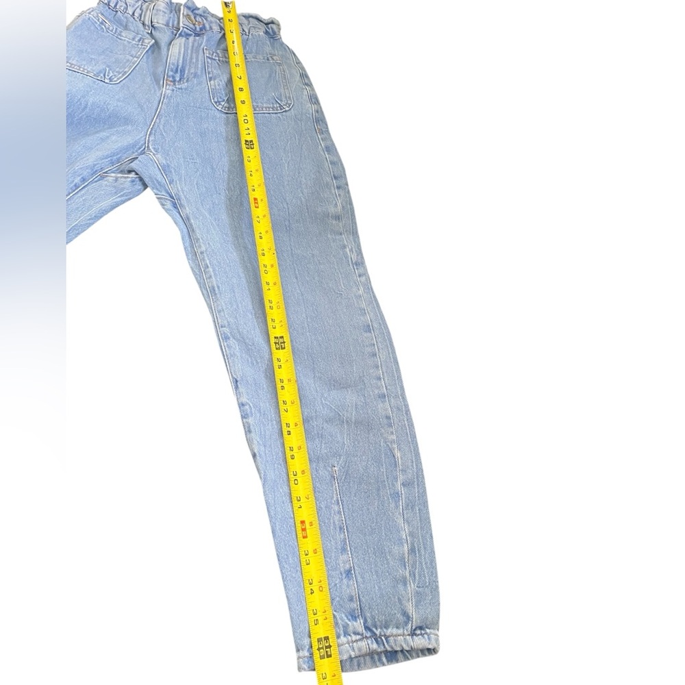 Zara Denim Paperbag Waist Jeans EUR 32 US 0 - High Rise Light Wash - Picture 11 of 11
